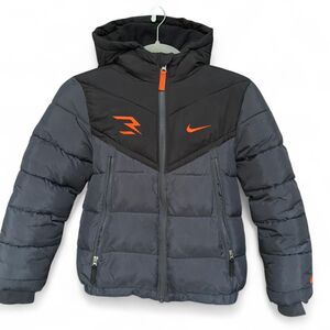 Nike boys black and navy blue puffer jacket size S(8-10 YRS)